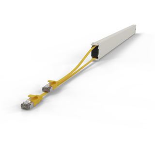 Patchbox Kassette Cat 6A 46HE STP 2,5m gelb