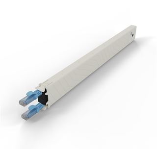 Patchbox Kassette Cat 6A 8HE UTP 0,8m blau