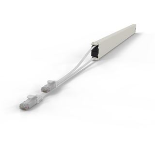 Patchbox Kassette Cat 6A 46HE UTP 2,5m wei&szlig;