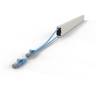 Patchbox Kassette Cat 6A 46HE UTP 2,5m blau