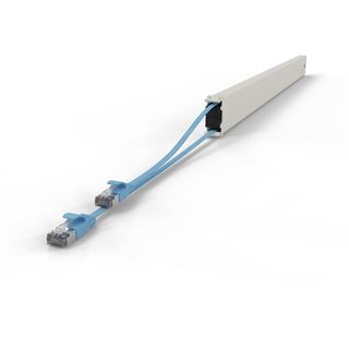 Patchbox Kassette Cat 6A 46HE STP 2,5m blau