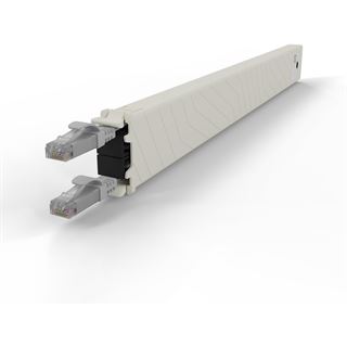 Patchbox Kassette Cat 6A 8HE UTP 0,8m grau