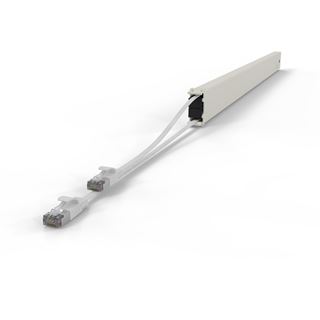 Patchbox Kassette Cat 6A 46HE STP 2,5m wei&szlig;