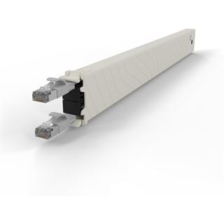 Patchbox Kassette Cat 6A 8HE STP 0,8m grau