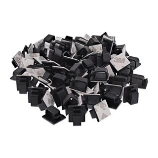 InLine 100er Pack Kabelmanager Klebesockel XL, Nylon, 3M-Klebepad,