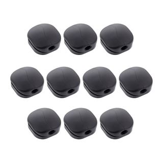 InLine 10er Pack Click Kabelmanager 1-Line, schwarz