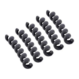 InLine 5er Pack Kabelspirale, Kabelmanager 1-fach, 100x16mm, schwarz