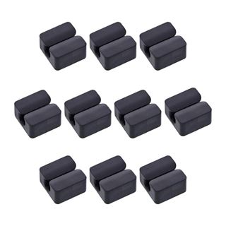 InLine 10er Pack Kabelclip, 1-fach, selbstklebend, schwarz