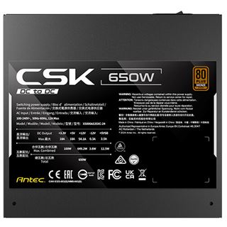 650 Watt Antec CSK 650 DC EC 80+B retail
