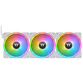 140x140x25mm Thermaltake SWAFAN EX14 RGB PC Cooling Fan White TT