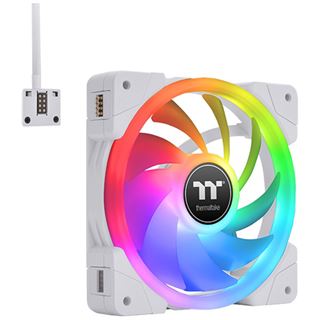 140x140x25mm Thermaltake SWAFAN EX14 RGB PC Cooling Fan White TT