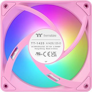 140x140x25mm Thermaltake CT140 EX ARGB Sync PC Cooling Fan Pink 3 Pack