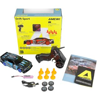 Amewi Drift Sport Muscle Car 4WD 1:24 RTR blau 6+