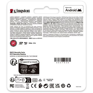 512GB Kingston Canvas Go Plus microSDXC Gen4 200R A2 U3 Single Pack