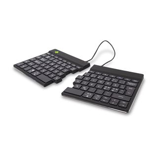 R-Go Tastatur Split Break Nordic-Layout kabellos schwarz
