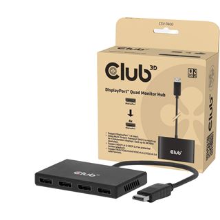 Club3D Multi Streaming Transport Hub 1xDP->4xDP 4K30Hz