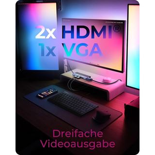 IcyBox Dockingstation 12-in-1 USB 3.2 Gen 1 Type-C