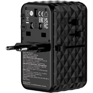 Verbatim Charge'n'Travel Adapter 85W retractable cable