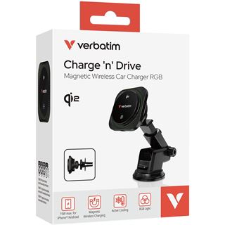 Verbatim Charge 'n' Drive Qi2 Magnetic Wireless Charger RGB