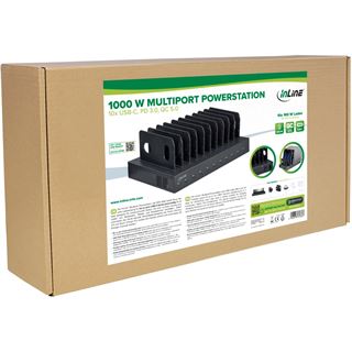 InLine 1000 W Multiport Powerstation, 10x USB-C, PD 3.0, QC 5.0