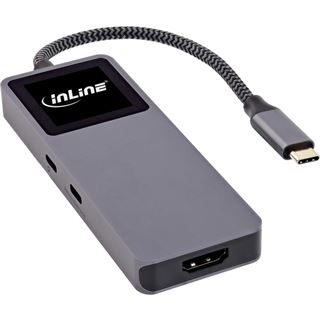 InLine USB 3.2 Gen.2 Hub, 3x USB-C, 2x USB-A, HDMI 4K, PD 100 W,