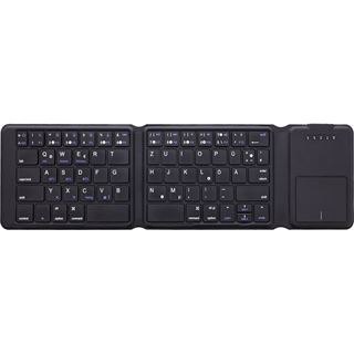InLine Faltbare Bluetooth Tastatur mit Touchpad, schwarz