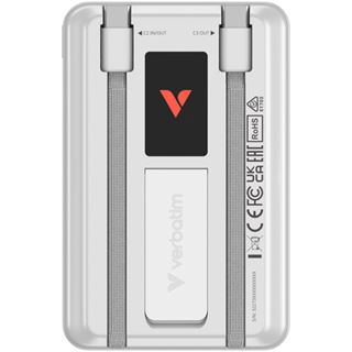 Verbatim Charge?n?Go Power Bank 2C & Display 10000mAh silver
