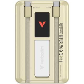 Verbatim Charge?n?Go Power Bank 2C & Display 10000mAh gold