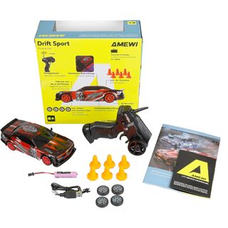 Amewi Drift Sport Muscle Car 4WD 1:24 RTR rot 6+