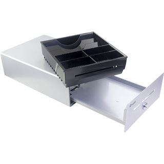 Equip Kassenschublade 4Schein-/4M&uuml;nzf&auml;cher RJ11 POS Silber