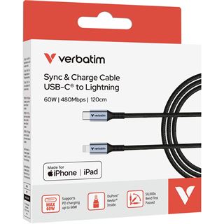 (&euro;14,92*/1m) 1.20m Verbatim USB2.0 Anschlusskabel PowerDelivery