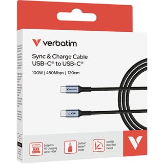 (&euro;9,08*/1m) 1.20m Verbatim USB2.0 Anschlusskabel PowerDelivery