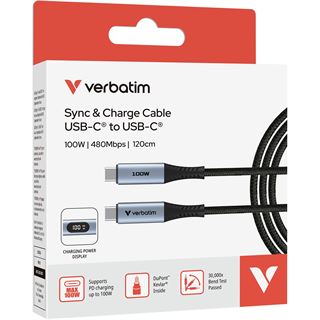(&euro;10,75*/1m) 1.20m Verbatim USB2.0 Anschlusskabel PowerDelivery