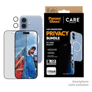 PanzerGlass CARE 3-in-1 Flagship Privacy Bundle iPhone 17