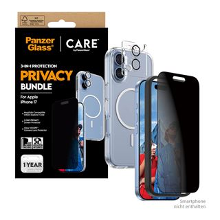 PanzerGlass CARE 3-in-1 Flagship Privacy Bundle iPhone 17