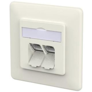 METZ CONNECT Anschlussdose E-DAT C6A IDC 2 Port UP reinwei&szlig;