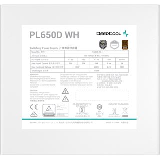 650 Watt Deepcool PL650D WH Non-Modular 80+ Bronze