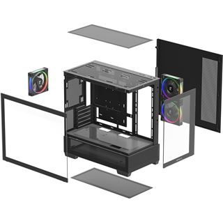 Deepcool CG380 3F Mini Tower ohne Netzteil schwarz