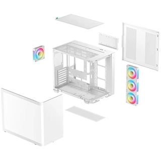 Deepcool CG530U 4F Midi Tower ohne Netzteil weiss