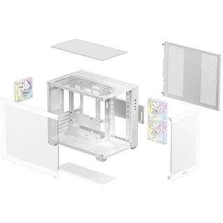 Deepcool CG330 3F Mini Tower ohne Netzteil weiss