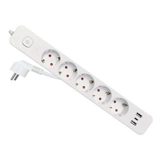 (&euro;7,18*/1m) 2.50m Equip Steckdosenleiste mit Schalter Wei&szlig;