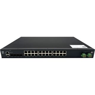 LevelOne Industr.PoE Switch 24xGE PoE/+ 370W Managed L2