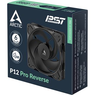 120x120x27mm Arctic P12 Pro Reverse PWM schwarz 3er-Pack