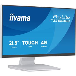 21,5" (54,61cm) iiyama ProLite T2252MSC-W2AG weiss 1920x1080