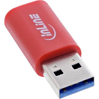 InLine USB-Datenblocker, Adapter USB-A Stecker an USB-C Buchse, 5 V,