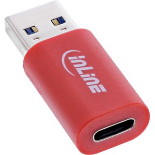 InLine USB-Datenblocker, Adapter USB-A Stecker an USB-C Buchse, 5 V,