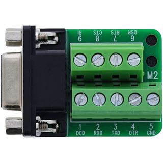InLine Terminalblock D-Sub 9 Buchse, 2-reihig, Schraubklemme,