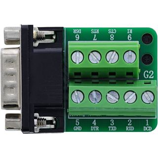 InLine Terminalblock D-Sub 9 Stecker, 2-reihig, Schraubklemme