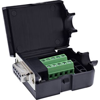 InLine D-Sub 9 Breakout-Terminalblock, Buchse, Schraubklemme,