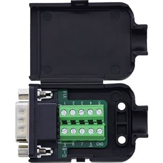 InLine D-Sub 9 Breakout-Terminalblock, Stecker, Schraubklemme